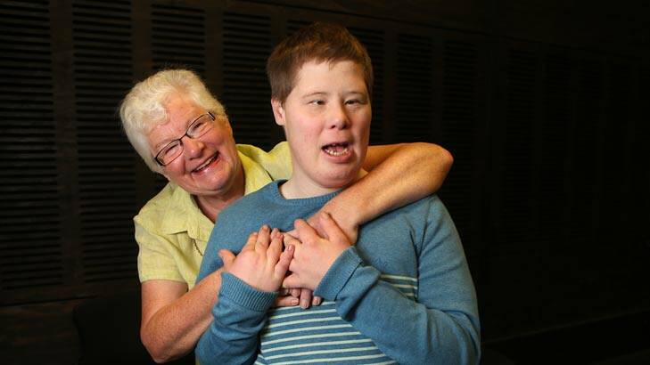 Krystyna Croft with her son Robert, 30, who has Down syndrome and autism. Photo: Pat Scala