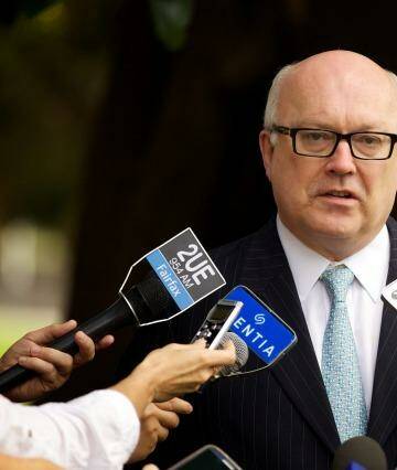 Attorney-General George Brandis says the government 'foreign fighers bill' is crucial to fighting terrorism in the age of Islamic State. Photo: Wolter Peters