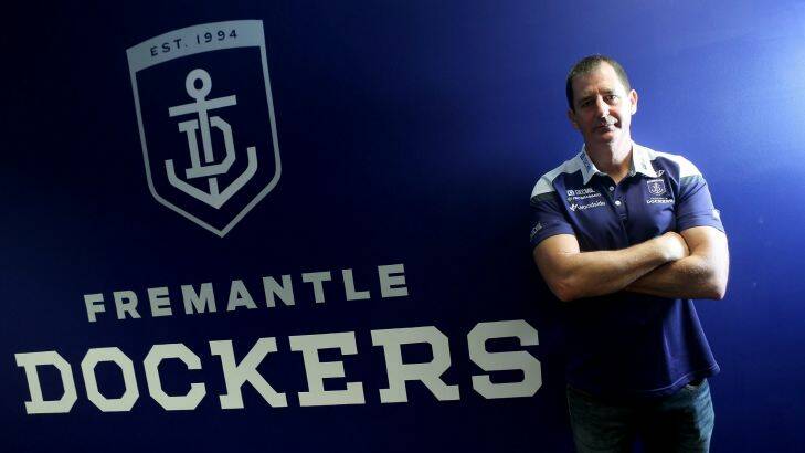 MELBOURNE, AUSTRALIA - FEBRUARY 06:  Fremantle Dockers coach Ross Lyon poses for a photo on February 6, 2015 in Melbourne, Australia.  (Photo by Patrick Scala/Fairfax Media) *** Local Caption *** Ross Lyon