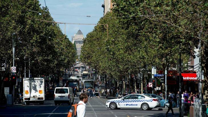 Swanston Street faces heavy disruption in coming months. Photo: Jesse Marlow