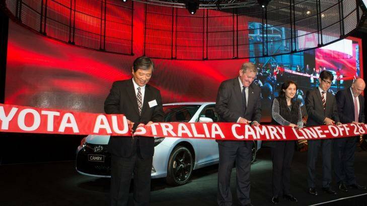 Toyota Launches the new Camry, the last car to be made in Australia, at the Altona Factory.  Photo: JasonSouth
