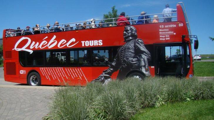 A Hop-On Hop-Off bus tour is a great way to see Quebec City. Photo: Caroline Gladstone