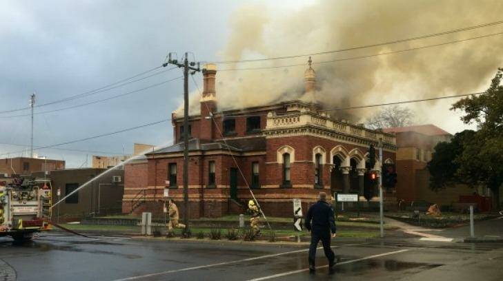 The fire took hold of the top floor. Photo: Scott Lymer