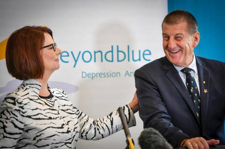 The Founder and Chairman of beyondblue,The Hon. Jeff Kennett AC, will announce and introduce the organisation incoming Chair Julia Gillard at a media conference. 21 March 2017. The Age News. Photo: Eddie Jim. Photo: Eddie Jim