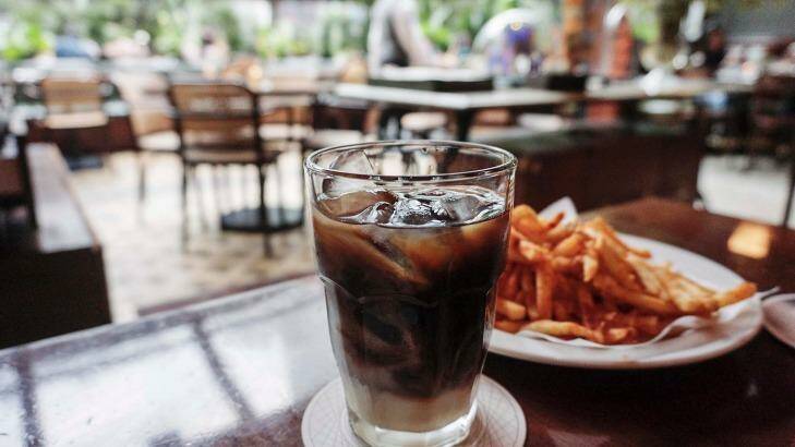 Iced coffee at Olivier Cafe, in Jakarta, Indonesia. Photo: Jefri Tarigan 