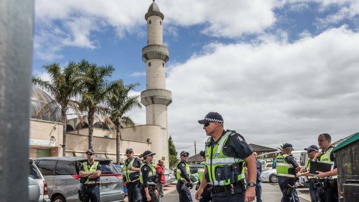 Police say they are 'aware of a dispute taking place' at the mosque. Photo: Jason South