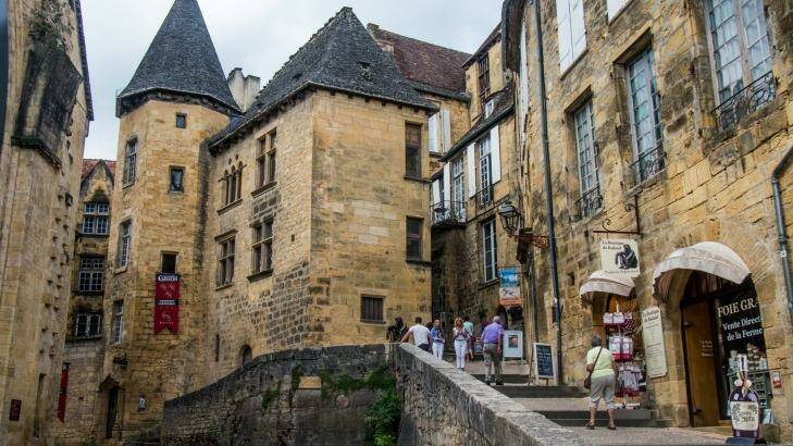 Centuries-old buildings lean together in the old towns of Sarlat. Photo: Diane Armstrong