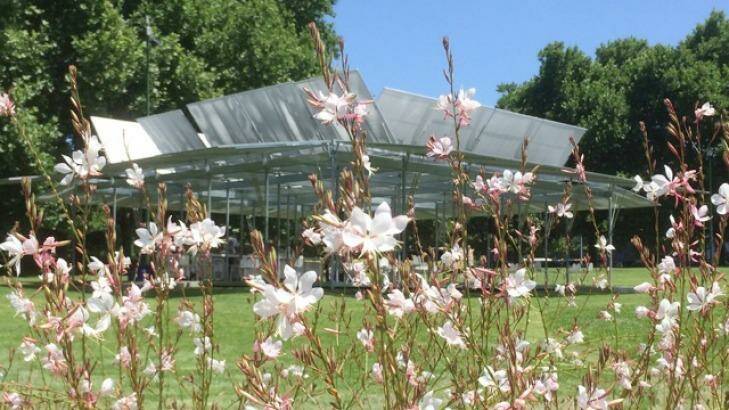 The first MPavilion in 2014.  Photo: Kate Seddon. 