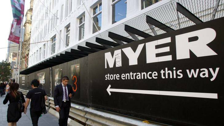 Myer's Bourke Street store. Photo: Paul Rovere
