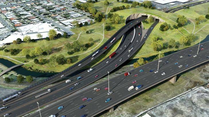 An artist's impression of the Western Distributor project. Photo: Supplied