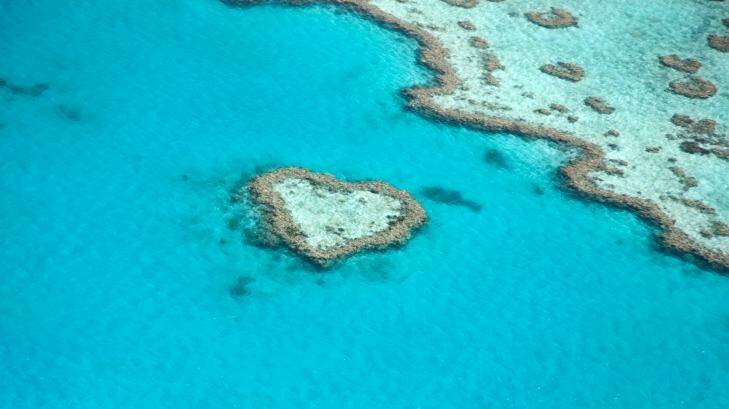 Heart Reef on the Great Barrier Reef. Photo: mevans