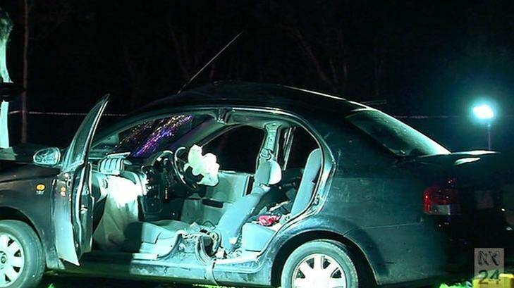 One of the cars involved in the Roxburgh Park crash.   Photo: Supplied