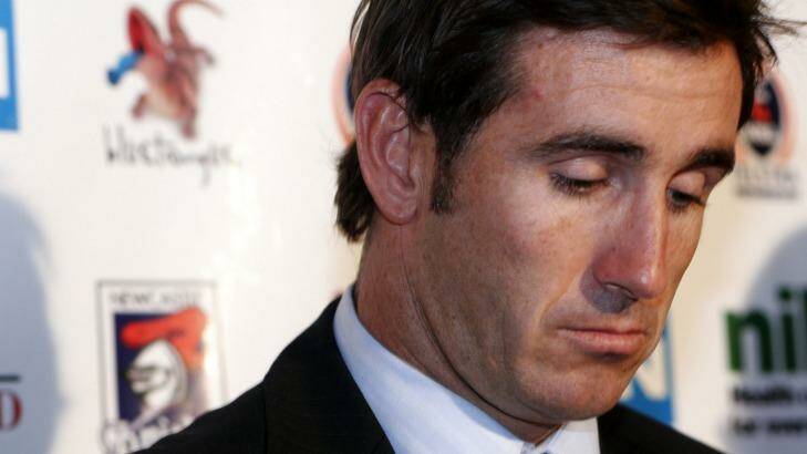 Dark days: Andrew Johns admitted to use of party drugs.