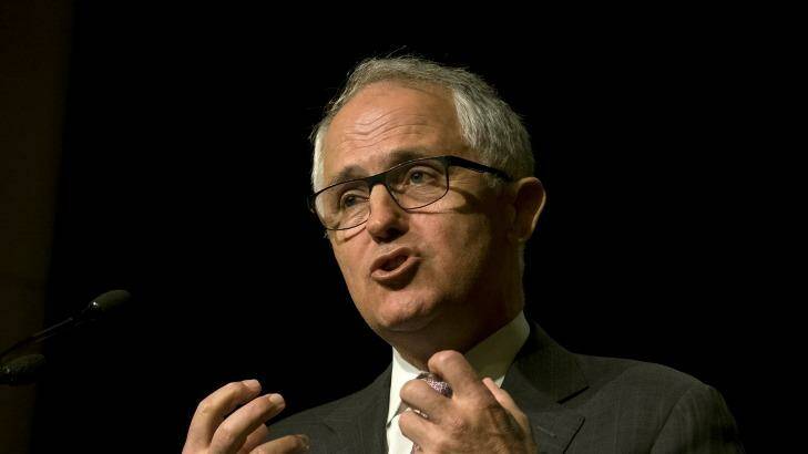 Prime Minister Malcolm Turnbull in Melbourne on Thursday Photo: Luis Ascui