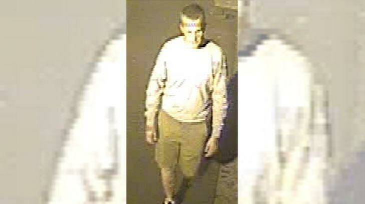 The man police wish to speak to about the Fitzroy incident. Photo: Crime Stoppers