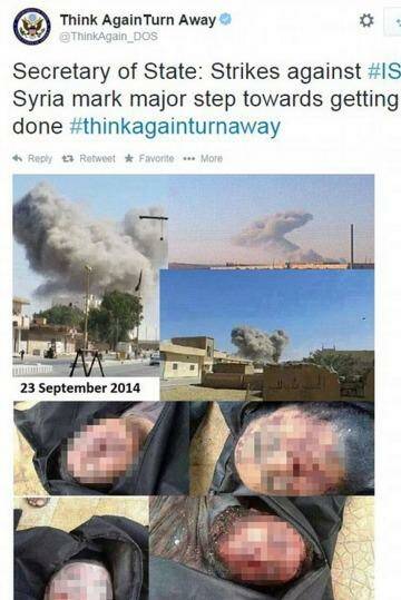 The Think Again Turn Away account reportedly posted photos of dead Islamic State fighters Photo: Supplied