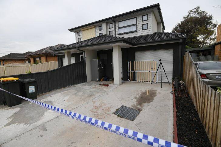 The Age, News, 24/11/2017 photo by Justin McManus. Home in Sunshine where a man shot a woman and then drove her to Sunshine Hospital where they crashed. The woman has died.