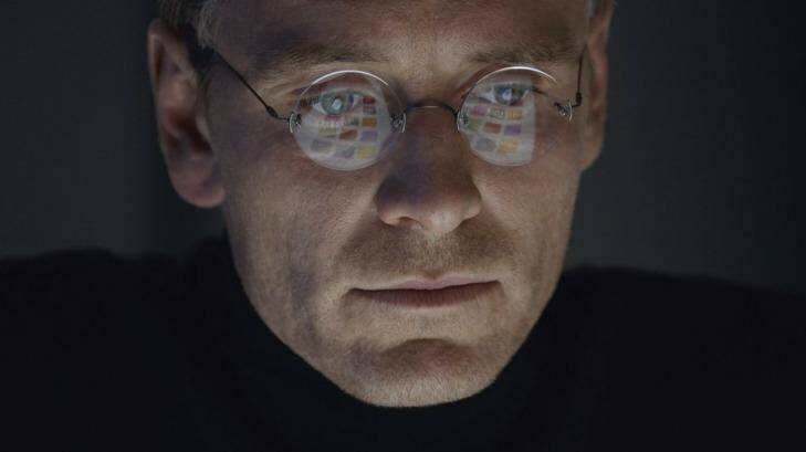Michael Fassbender as Steve Jobs in <i>Steve Jobs</i>.