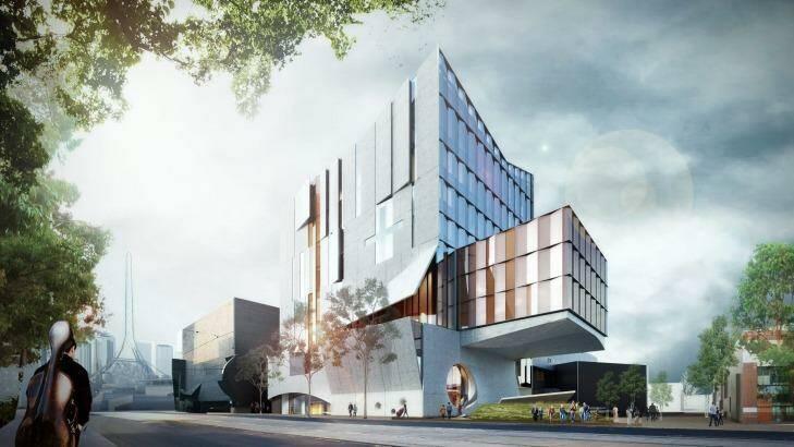 An artist's impression of the new Melbourne Conservatorium planned for Southbank. Photo: John Wardle Architects