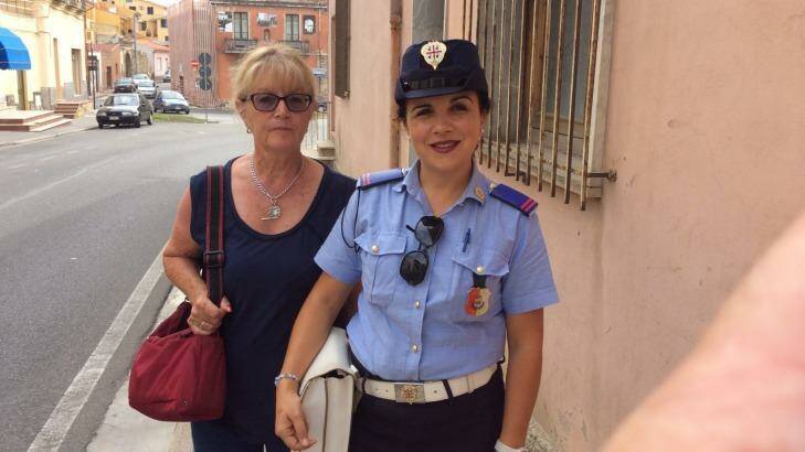 A friendly policewoman in Sardinia.
 Photo: Tony Smith