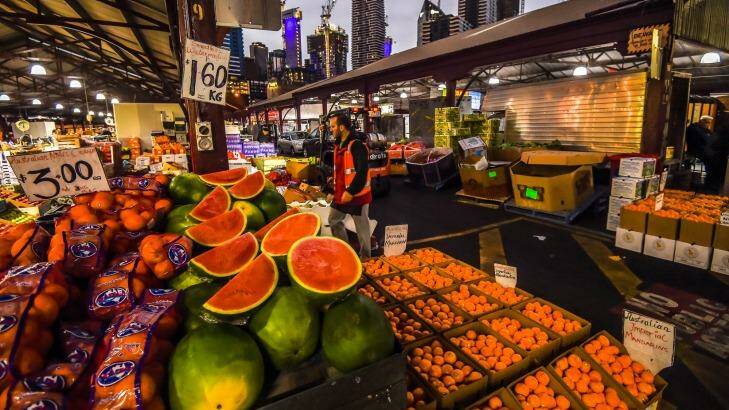 An early start at Melbourne's Queen Victoria Market. Photo: Justin McManus