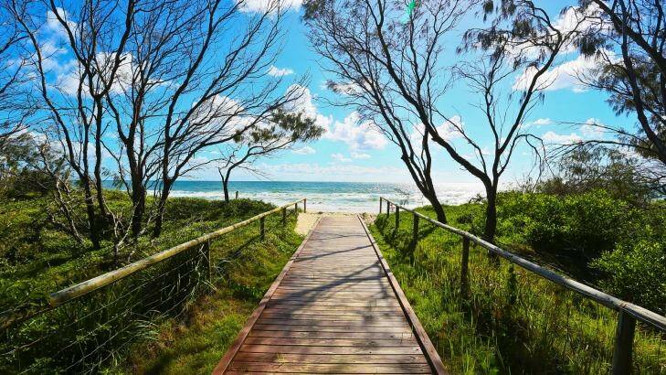 Wooden boardwalk beach access point at Broadbeach, Gold Coast, Queensland. Photo: iStock
