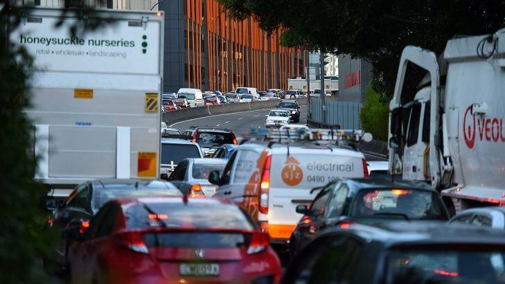 Sydneysiders lose three working weeks a year to congestion, according to GPS. Photo: Kate Geraghty