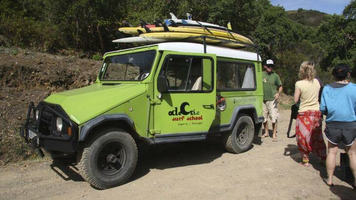 Odeceixe Surf School's ex-Army Jeep.
 Photo: Louise Southerden