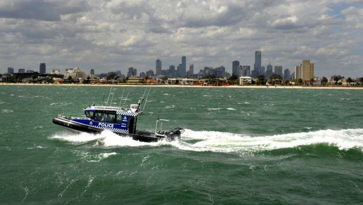 Water Police on patrol in Port Phillip bay are giving a timely reminder that incidents on the water can end in fatalities.  Photo: Justin McManus