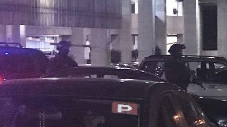 Special Operations Group arrested a man at Highpoint Shopping Centre last night.  Photo: Facebook