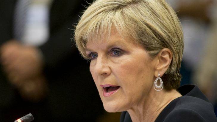 Minister of Foreign Affairs Julie Bishop. Photo: Supplied