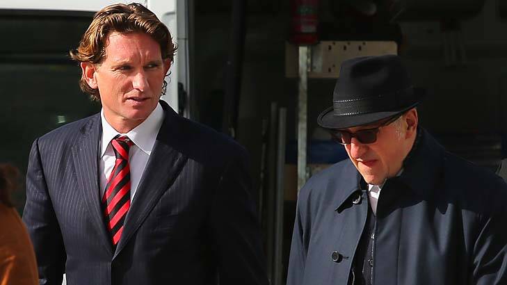 James Hird and Lawyer Steven Amendola. Photo: Getty Images