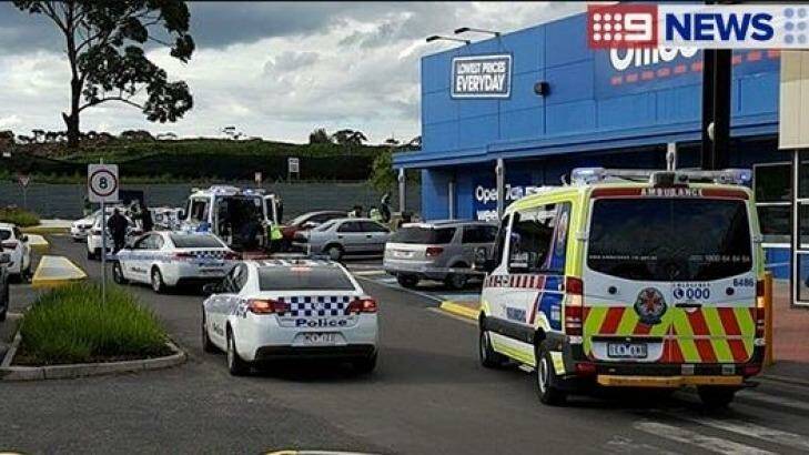 The scene of the fatal shooting in Campbellfield.  Photo: Courtesy of Nine News