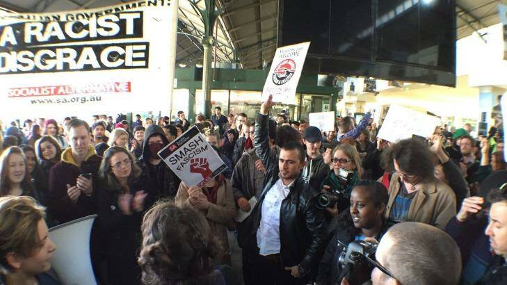 Protesters took to Melbourne's CBD streets. Photo: Joe Armao