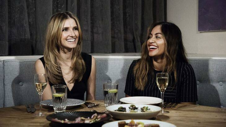 Jessica Mauboy (right) tells Kate Waterhouse about her writing process and aspirations. Photo: Christopher Pearce