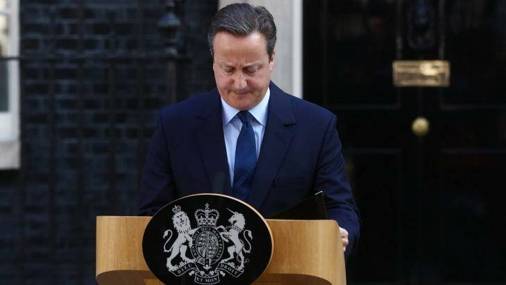 David Cameron resigned after the Brexit vote. Photo: Chris Ratcliffe/Bloomberg