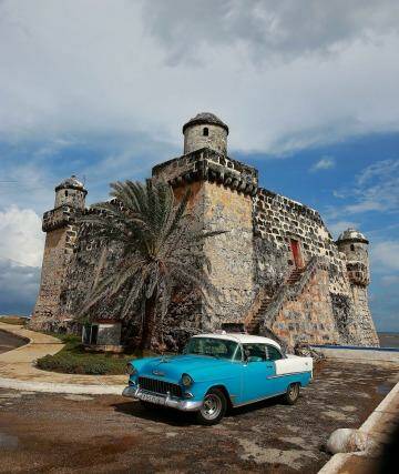 National treasure: The blue 1955 Chevrolet. Photo: Catherine Marshall