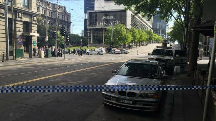 The area is evacuated around Southern Cross station.