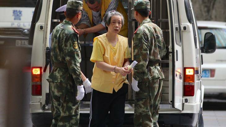 Ms Chou is released from Guangzhou No. 1 Detention Centre last Saturday.