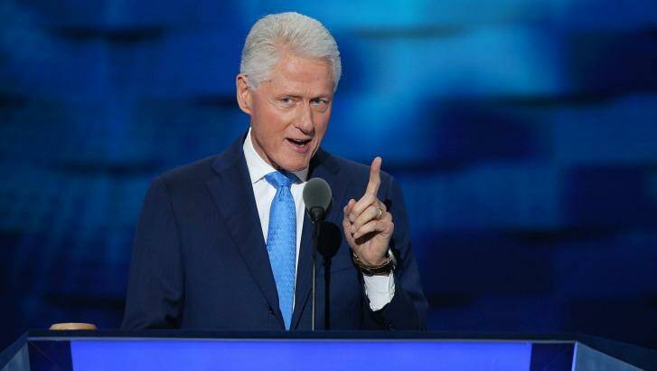 'The best darn change-maker': Bill Clinton pays tribute to his wife at the Democratic convention in Philadelphia. Photo: Daniel Acker