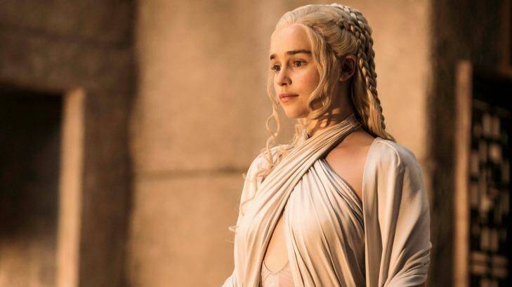 Emilia Clarke as Daenerys  Targaryen in Game of Thrones.
