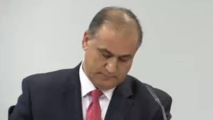 Labor MP Cesar Melhem's testifies at the trade union royal commission.