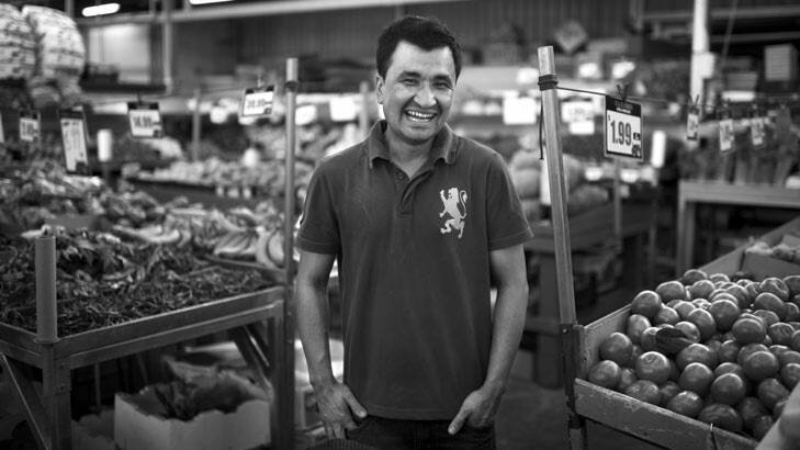 Abdul Ghani, who runs a fruit and vegetable shop at the Dandenong Market. Photo: Barat Ali Batoor