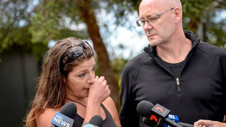 Mel and Tony Christensen speak to reporters about their ordeal Photo: Justin McManus