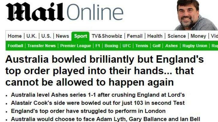 The Daily Mail writers were unimpressed with England's top order.