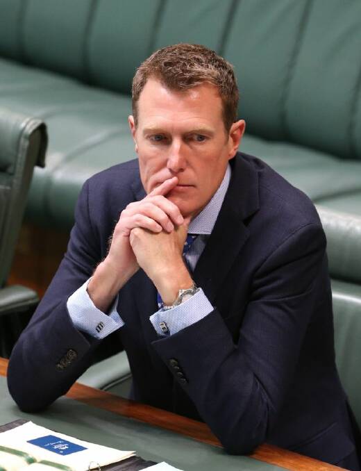 Minister Christian Porter during the "Discharge of certain orders of the day" to remove 2014 Budget measures at Parliament House in Canberra on Wednesday 10 May 2017. Photo: Andrew Meares 