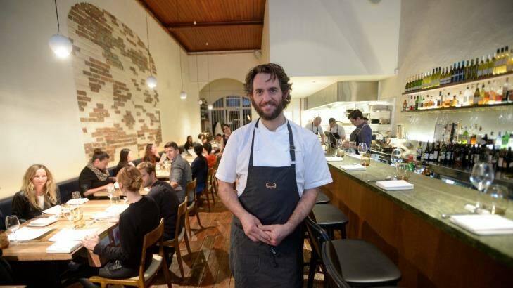 Chef Joe Grbac at Saint Crispin Resturant which is introducing a minimum spend and two sittings. Photo: Justin McManus
