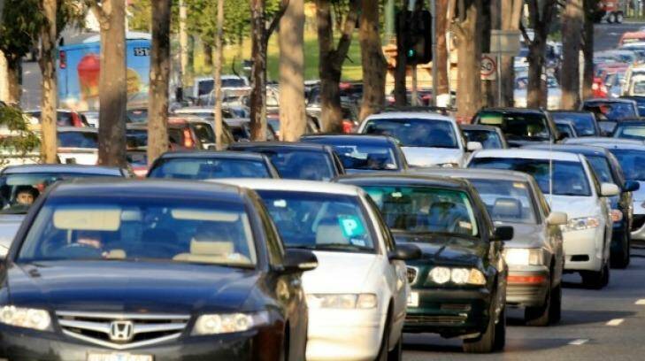 Melbourne motorists spend up to three days a year battling traffic jams. Photo: Paul Rovere