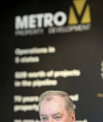 David Devine, a director of Metro, which is building 50 three-bedroom townhouses in Robbs road.