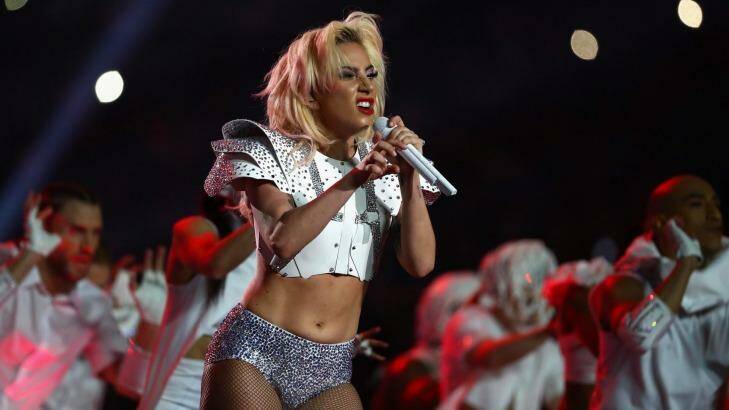 Lady Gaga performs during the Pepsi Zero Sugar Super Bowl 51 Halftime Show. Photo: Al Bello